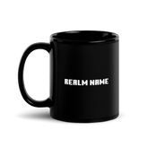 Minecraft Personalized Black Mug Realm Name
