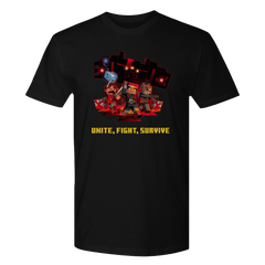 Minecraft Dungeons Unite, Fight, Survive Adult Short Sleeve T-shirt