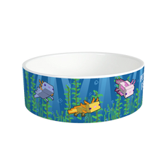Minecraft Axolotl Feeding Time Personalized Pet Bowl