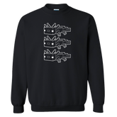 Minecraft Axolotl Outline Crewneck Sweatshirt