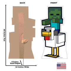 Minecraft Chicken Jockey Cardboard Cutout Standee