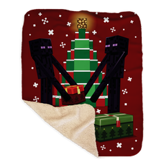 Minecraft Enderman Gifts Sherpa Blanket
