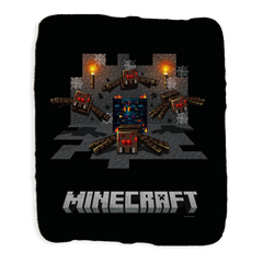 Minecraft Spider Cave Sherpa Blanket