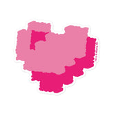 Minecraft Heart Die Cut Sticker