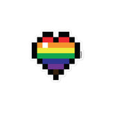 Minecraft Rainbow Heart Die Cut Sticker