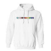 Minecraft Rainbow Life Bar Fleece Hooded Sweatshirt