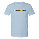 Minecraft Rainbow Life Bar Adult Short Sleeve T-Shirt