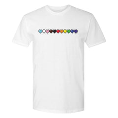 Minecraft Rainbow Life Bar Adult Short Sleeve T-Shirt