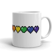 Minecraft Rainbow Life Bar White Mug