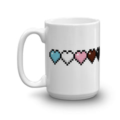Minecraft Rainbow Life Bar White Mug