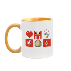 Minecraft Red Chicken Family Two-Tone Mug