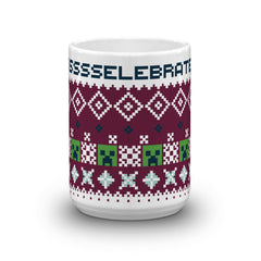 Minecraft Creeper SSSELEBRATE White Mug