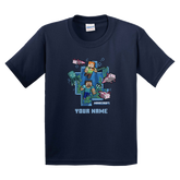Minecraft Underwater: Personalized Kids T-Shirt
