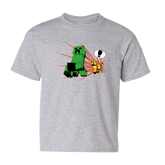 Minecraft Creeper Zoom Kids Short Sleeve T-Shirt