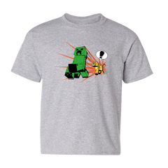 Minecraft Creeper Zoom Kids Short Sleeve T-Shirt