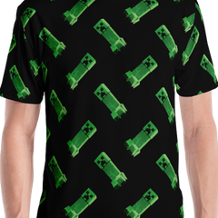 Minecraft Creeper Pattern Unisex Short Sleeve T-Shirt