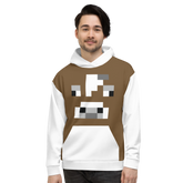 Minecraft Cow Face Adult Pullover Hoodie