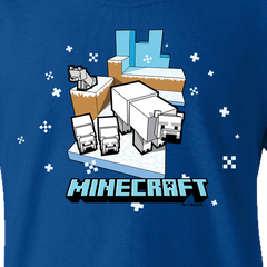 Minecraft Polar Bear Kids Short Sleeve T-Shirt