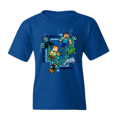 Minecraft Create, Explore, Survive Kids Short Sleeve T-Shirt