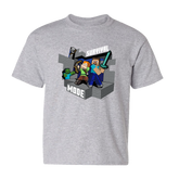 Minecraft Survival Mode Kids Short Sleeve T-Shirt
