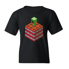 Minecraft TNT and Creeper Kids Short Sleeve T-Shirt