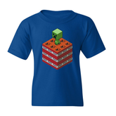Minecraft TNT and Creeper Kids Short Sleeve T-Shirt