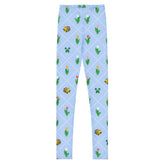 Minecraft Youth Leggings Pixel Flower Pattern