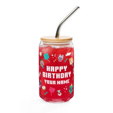 Minecraft Can-Shaped Glass Happy Birthday Personalized Name