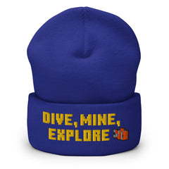 Minecraft Embroidered Beanie Dive, Mine, Explore