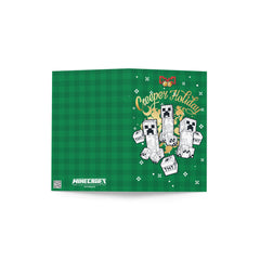 Minecraft Color Me Creeper Holiday Greeting Card