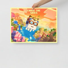 Minecraft Chase The Skies Premium Poster
