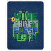 Minecraft Sleep Repeat Premium Sherpa Blanket