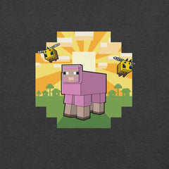 Minecraft Pink Sheep Adult T-Shirt