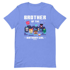Minecraft Adult T-Shirt Brother Of The Birthday Girl Personalized Name