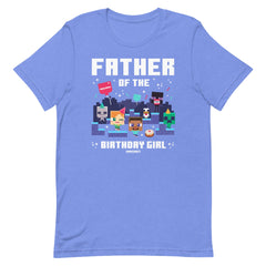 Minecraft Adult T-Shirt Father Of The Birthday Girl Personalized Name