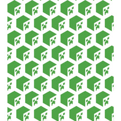 Minecraft Creeper Face Green Peel & Stick Wallpaper