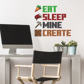 Minecraft Eat Sleep Mine Create Wall Decals
