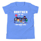 Minecraft Kids T-Shirt Brother Of The Birthday Girl Personalized Name