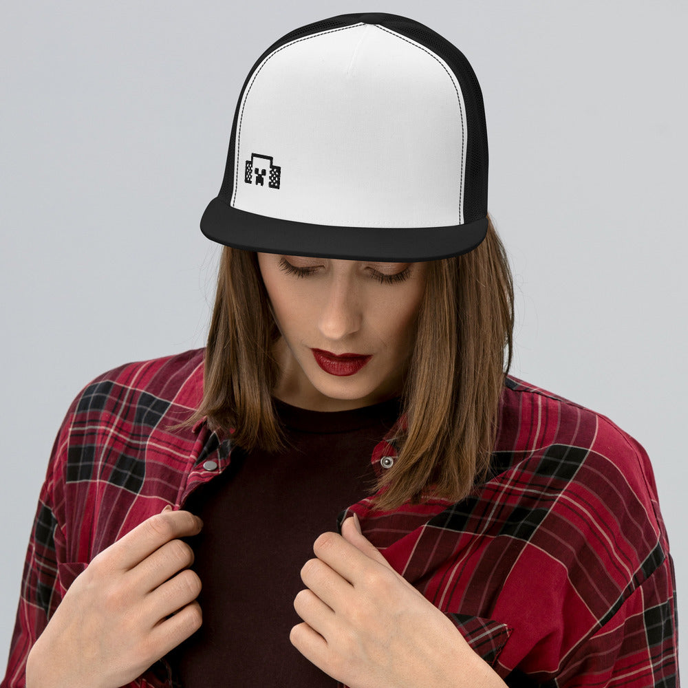 Minecraft Tuned In Embroidered Creeper Trucker Hat