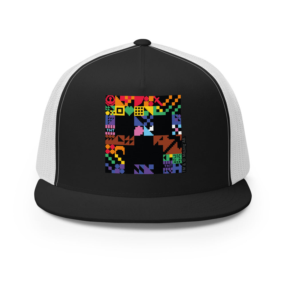 Minecraft Creeper Pride Trucker Hat