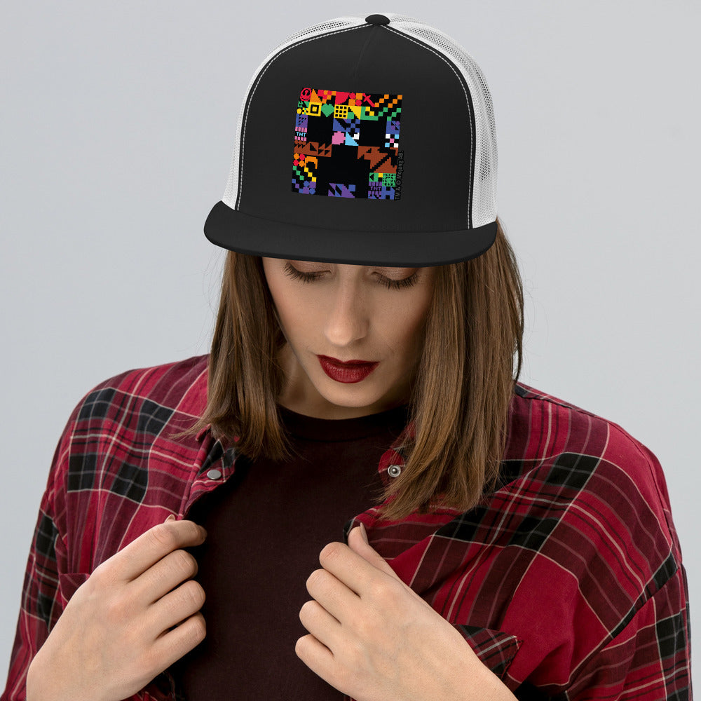 Minecraft Creeper Pride Trucker Hat