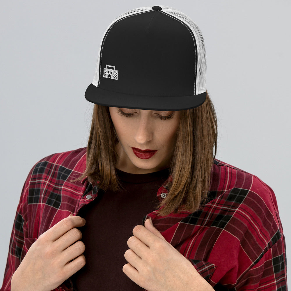Minecraft Tuned In Embroidered Creeper Trucker Hat