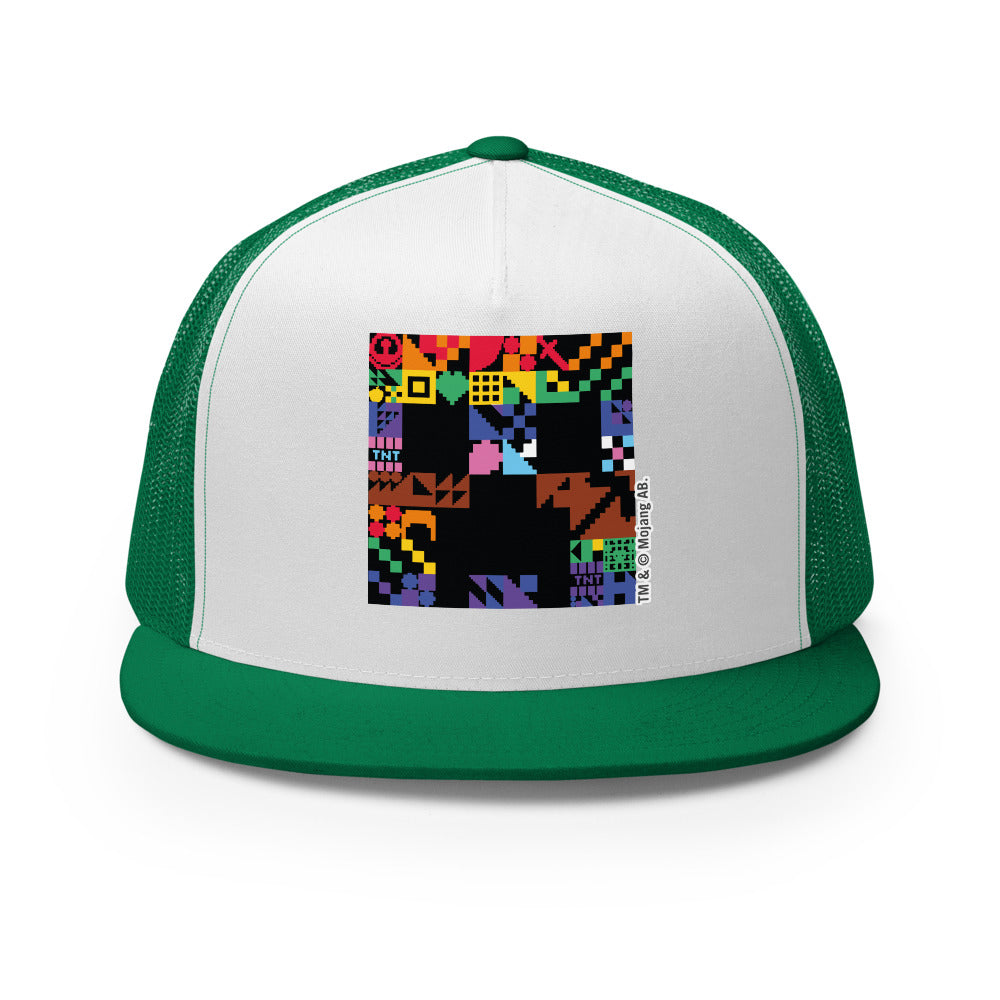 Minecraft Creeper Pride Trucker Hat