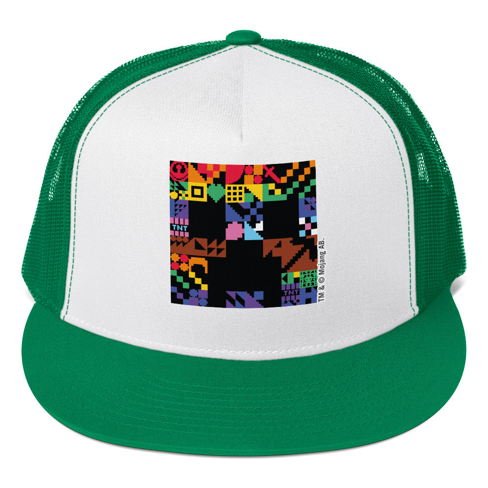 Minecraft Creeper Pride Trucker Hat