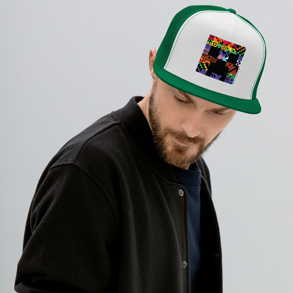Minecraft Creeper Pride Trucker Hat