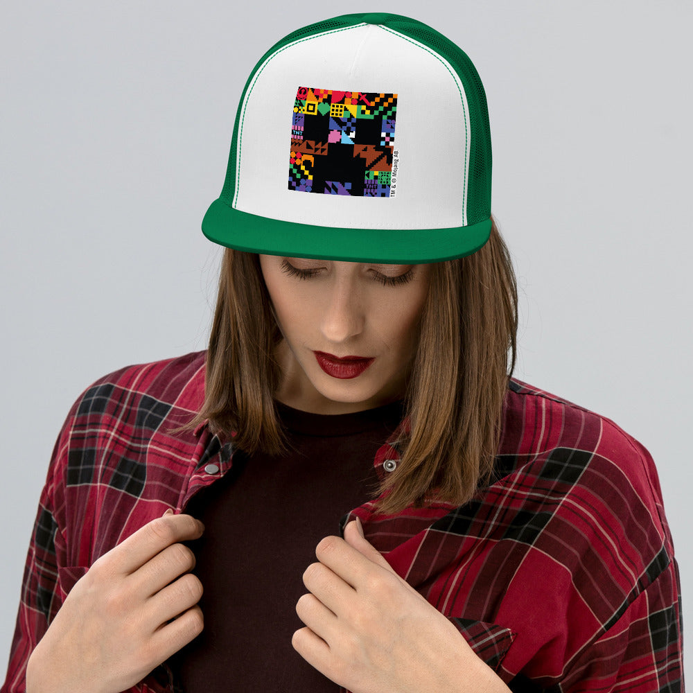 Minecraft Creeper Pride Trucker Hat