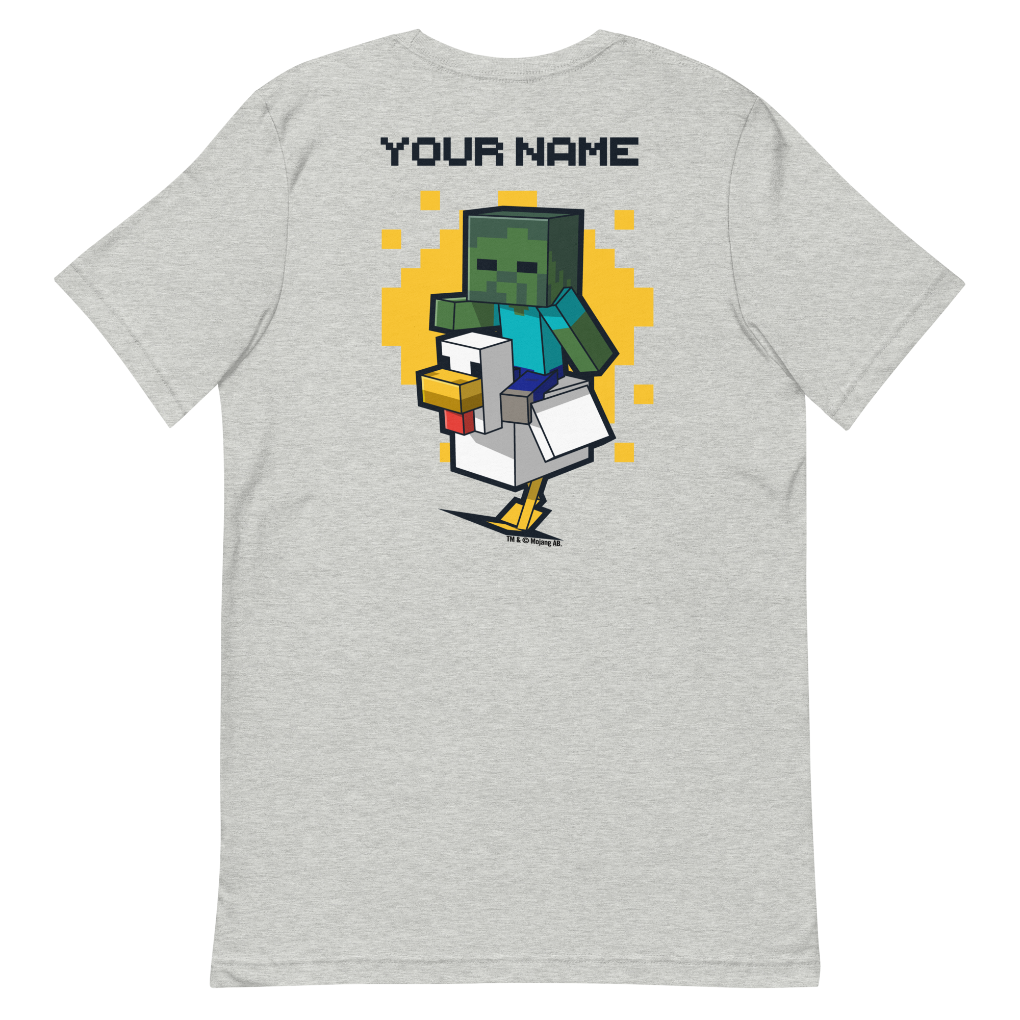 Minecraft Chicken Jockey Personalized Adult T-Shirt