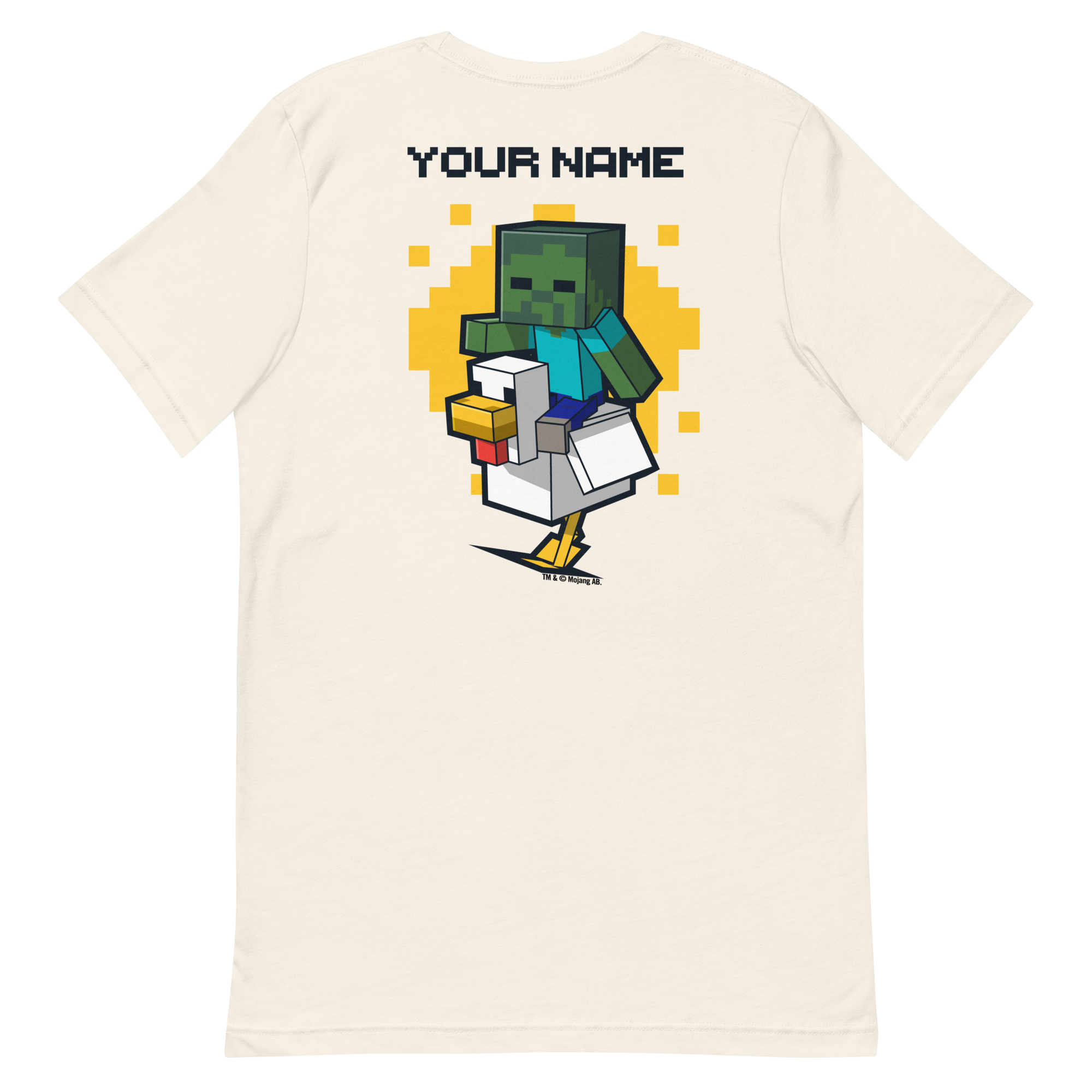 Minecraft Chicken Jockey Personalized Adult T-Shirt