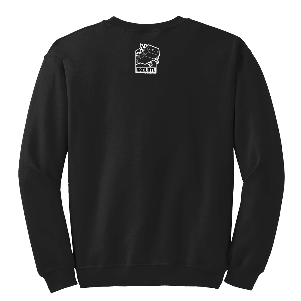 Minecraft Axolotl Outline Crewneck Sweatshirt