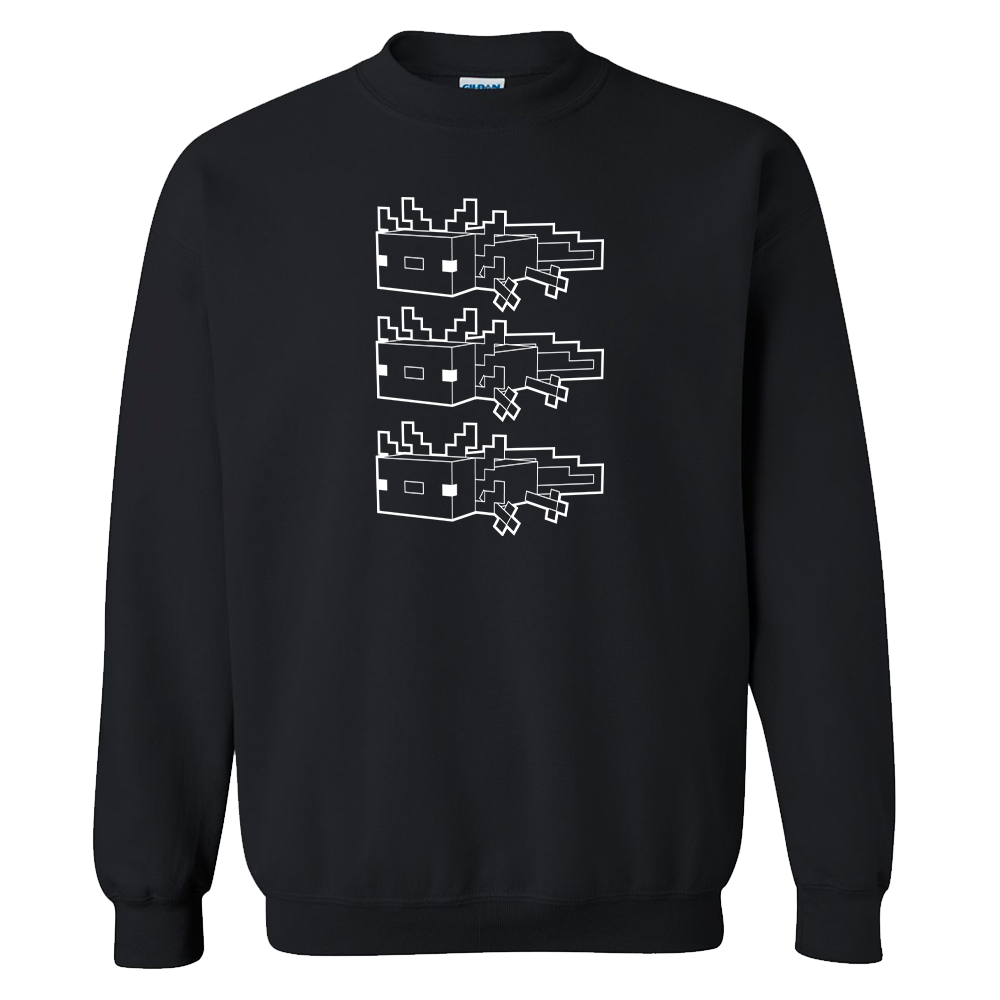 Minecraft Axolotl Outline Crewneck Sweatshirt